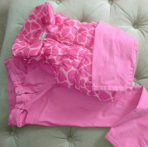 Gymboree girls PINK PANTS puffy jacket LOT